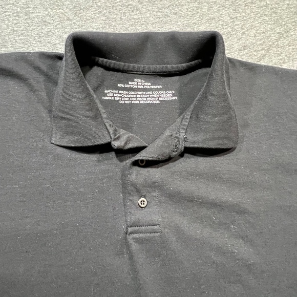 Vintage Blockbuster Employee Polo Black with Left Arm Logo | Size Large - Picture 6 of 10